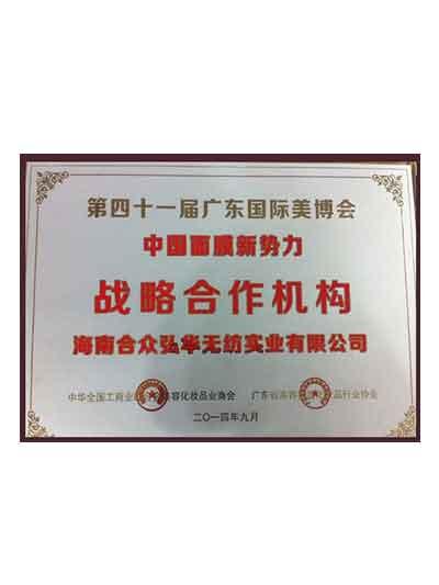 中國(guó)面膜新勢(shì)力戰(zhàn)略合作機(jī)構(gòu)